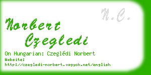 norbert czegledi business card